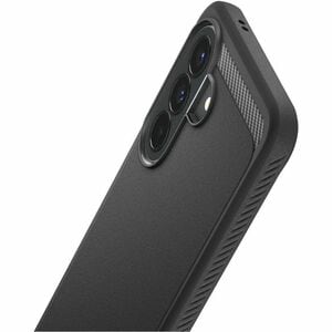 Spigen Rugged Armor Rugged Case for Samsung Galaxy A57 Smartphone - Carbon Fiber and Gloss Detailing - Matte Black - Matte
