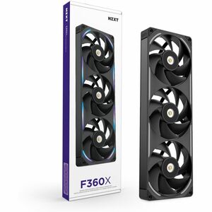 NZXT RF-U36PN-B1 Cooling Fan - PC, Radiator, Heatsink - 2 x Fan(s) - 176.70m³/h Maximum Airflow - 3100 rpm - Magnetic Levi