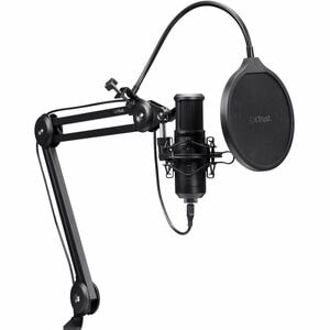 Microphone EMITA II+ avec bras articulé - GXT270-Filtre Anti-Pop et Anti-Vent, Gamer USB Micro avec Directivité Cardioïde 