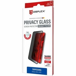 Displex 10H Gehärtetes Glas Bildschirmschutz für Samsung Galaxy S24, Galaxy S25 - Schwarz - 1 - für AMOLED Smartphone - Kr