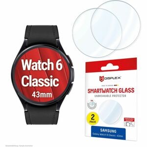 Displex 9H Hybridglas Displayschutz für Samsung - Transparent - 2 / Pack - für Super AMOLED Smartwatch - Bruchsicher, Vers