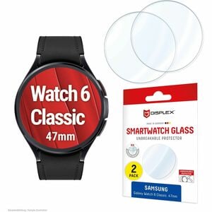 Displex 9H Hybridglas Displayschutz für Samsung - Transparent - 2 / Pack - für Super AMOLED Smartwatch - Bruchsicher, Vers