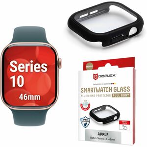 Displex 10H Polycarbonat, Glas Displayschutz für Apple Watch Series 10 46mm - 1 - für OLED Apple Watch - Kratzfest, Schlag