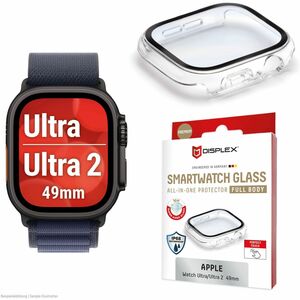 Displex 10H Glas, Polycarbonat Displayschutz für Apple Watch Ultra - Transparent - 1 - für OLED Apple Watch - Wasserdicht,