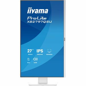 iiyama ProLite XB2797QSU-W1 27 Zoll Klasse WQHD LED-Monitor - 16:9 Format - Matt-weiß - 68,6 cm (27 Zoll) Viewable - IPS-T