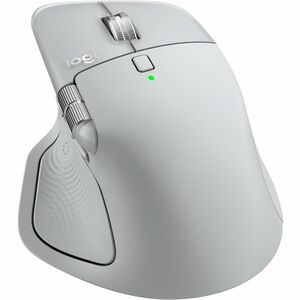 Logitech MX Master 4 Mouse - Bluetooth/Radio Frequency - USB Type C, USB Type A - Darkfield - 8 Button(s) - Pale Gray - Wi