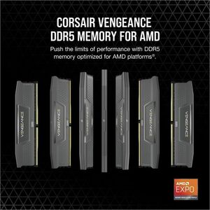 Módulo RAM Corsair Vengeance para Microprocesador, Computadora de juegos, Placa Base - 16GB (1 x 16GB) - DDR5-6000/PC5-480