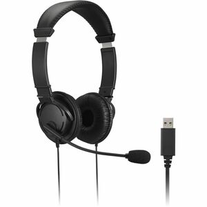 Kensington Classic Wired On-ear, Over-the-head Stereo Headset - Binaural - Circumaural - 182.9 cm Cable - Noise Cancelling