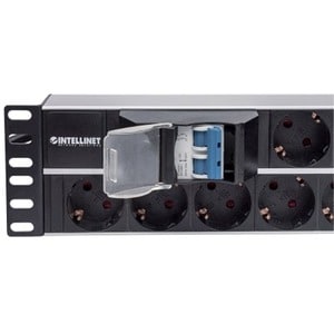 19" 2U Rackmount 15-Way Power Strip - German Type" , With Double Air Switch, 3m Power Cord (2 PIN EURO PDU WITH 2 PIN EURO