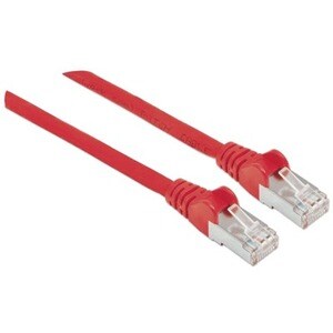 Network Patch Cable, Cat6A, 1m, Red, Copper, S/FTP, LSOH / LSZH, PVC, RJ45, Gold Plated Contacts, Snagless, Booted, Lifeti