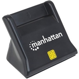 USB-A Smart/SIM Card Reader, 480 Mbps (USB 2.0), Desktop Standing, Friction Type compatible, Hi-Speed USB, Cable 86cm, Bla