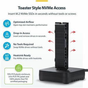 DOCK ADAPTADOR USB-C/USB-A A NVME M.2 - 10GBPS