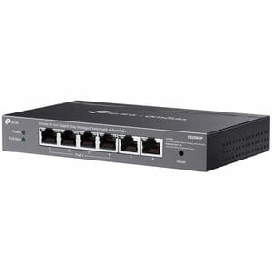 Omada ES206GP 6 Anschlüsse Verwaltbar Ethernet-Switch - Gigabit-Ethernet - 10/100/1000Base-T - Schwarz - 2 Unterstützte Ne