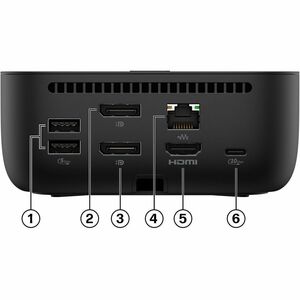 HP G6 USB-Typ C Docking Station für Desktop-PC, Notebook - Ladefunktion - 120 W - Schwarz - Desktop - 3840 x 2160, 2560 x 