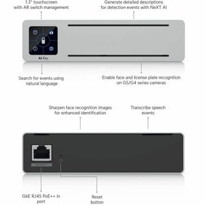 AI Key Edge AI appliance that enhances any UniFi Protect deployment with proactive AI-driven threat detection and alerting