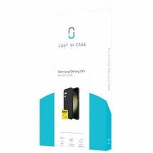 Coque Just in Case Durci - pour Samsung Galaxy S25 Smartphone - Texture - Noir - Antidérapante, Résistant aux rayures, Rés