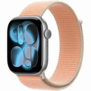 Apple Adjustable Smartwatch Band - One Size - Hook & Loop Attachment - Cantaloupe - Nylon, Nylon Weave, Polyester