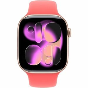 Apple Adjustable Smartwatch Band - Small (S)/Medium (M) - Pin-and-tuck Attachment - Bright Guava - Fluoroelastomer