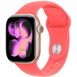 Apple Adjustable Smartwatch Band - Medium (M)/Large (L) - Pin-and-tuck Attachment - Bright Guava - Fluoroelastomer