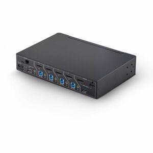 StarTech.com 4-Port DisplayPort KVM Switch mit Mouse Roaming, Multi-View und Picture-in-Picture, 4K 60Hz, USB 3.0 (5Gbps) 
