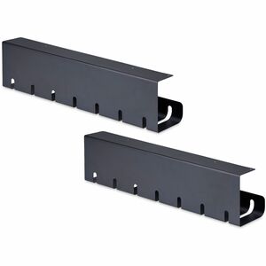 StarTech.com Lot de 2 Bacs de Gestion de Câbles sous Bureau, longueur 106cm (53cm par Bac), Style Rainuré, Installation à 