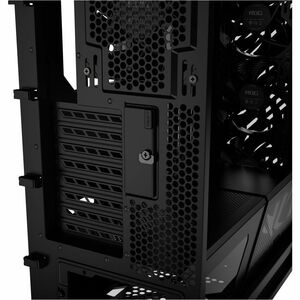 ROG Strix Helios II EATX mid-tower gaming case with dual tempered glass side panels, GPU support for up to 450mm in length
