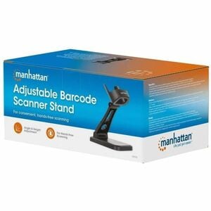 Manhattan 154192 Height Adjustable Barcode Scanner Stand - 8.5 cm Height x 9.2 cm Width - Desk, Freestanding - Acrylonitri