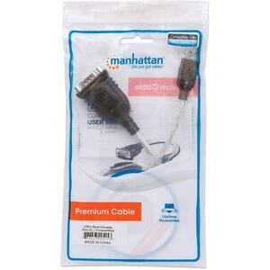 Manhattan 45 cm Serial/USB Data Transfer Cable - Cable for Modem, Camera, Label/Receipt Printer, Card Reader, Bar Code Rea