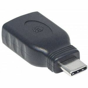 Manhattan Data Transfer Adapter - 1 - 1x 8-pin USB Type-A - female - 1 x 24-pin USB Type-C - male - Nickel Connector - Black