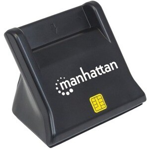 USB-A Smart/SIM Card Reader, 480 Mbps (USB 2.0), Desktop Standing, Friction Type compatible, Hi-Speed USB, Cable 86cm, Bla