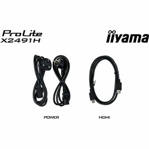 iiyama ProLite X2491H-B1 24 Zoll Klasse Full HD LED-Monitor - 16:9 Format - Mattschwarz - 60,5 cm (23,8 Zoll) Viewable - I