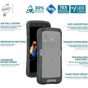 MOBILIS Protech Rugged Case for Zebra Mobile Computer - Black - Drop Resistant, Shock Resistant, Scratch Resistant, Dust R