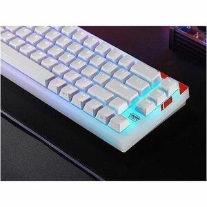 CHERRY XTRFY K5 PRO TMR Gaming Keyboard - Compact - Cable Connectivity - USB Type A Interface - RGB LED - Transparent Whit