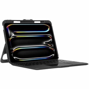 Targus Versavu THZ988US Keyboard/Cover Case (Folio) for 27.9 cm (11") Apple iPad Pro 11 (2024) Tablet - Black - Drop Resis