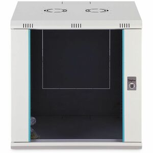 Digitus Dynamic-N 12U Wandmontierbar Geschlossener Schrank Rackschrank für Networking, Server - Hellgrau - Stahl, Glas, Bl