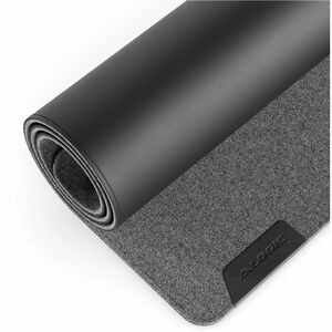 ALOGIC Duo Reversible Desk Mat with Premium Felt and Vegan Leather - Dark Grey/Black