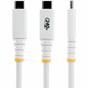 StarTech 2m (6ft) USB-C Charging Cable, 240W PD EPR, Durable and Ultra-Flexible, USB-IF Certified, Rugged USB-C Charging C