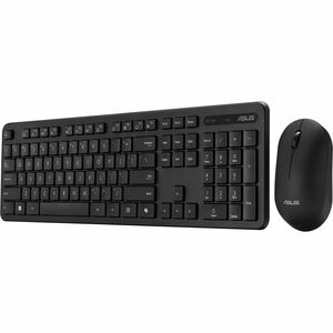 Asus CW100 Keyboard & Mouse - Nordic - USB Wireless RF 2.40 GHz Keyboard - USB Wireless RF Mouse - Optical - 1600 dpi - Sc