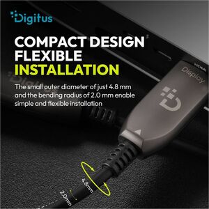 Digitus 80 m Hybrid-Glasfaserkabel AV-Kabel - Cable for Audio-/Video-Gerät, Digital-Signage-Display, HDTV, Display, DVD - 