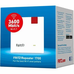 FRITZ! FRITZ!Repeater Dual Band Wi-Fi 7 IEEE 802.11 a/b/g/n/ac/ax/be 3.60 Gbit/s Wireless Range Extender - 2.40 GHz, 5 GHz