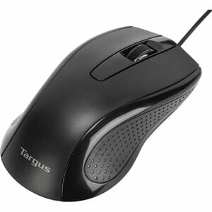 Targus Full-Size Optical Antimicrobial Wired Mouse - Full-size Mouse - BlueTrace - Cable - Black - USB Type A - 1000 dpi -