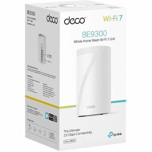 TP-Link Deco BE65 Wi-Fi 7 IEEE 802.11 a/b/g/n/ac/ax/be Ethernet Wireless Router - Tri Band - 2.40 GHz ISM Band - 6 GHz UNI