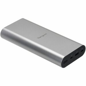 Targus Power Bank - Silver - For Notebook, Tablet, Smartphone - Lithium Ion (Li-Ion) - 24000 mAh - USB Type-C Connector - 