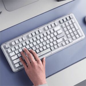 Logitech K98M Plus 键盘 - 袖珍的 - 有线/无线 连接 - A 型 USB 接口 - 英文（美国） - QWERTY 布局 - 珍珠白 - 机械 按键开关 - Bluetooth/RF - 10 m - 2.40 GHz 