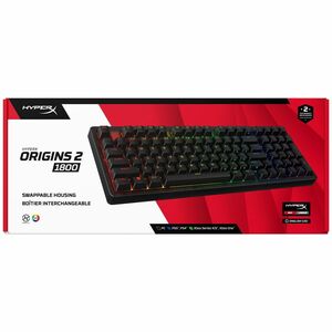 HyperX Origins 2 1800 Gaming Keyboard - Compact - Cable Connectivity - USB Interface - RGB LED - English (US) - Black - Li
