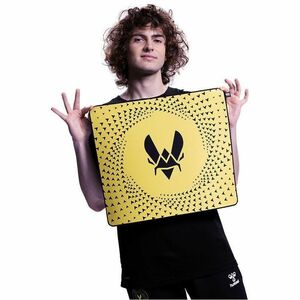 CHERRY XTRFY GP5 Large Gaming Mouse Pad - Vitality - 400 mm x 460 mm x 4 mm Dimension - Yellow - Rubber - Anti-slip - Mouse
