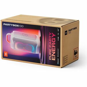 JBL PartyBox 130 Portable Bluetooth Speaker System - 200 W RMS - White - 40 Hz to 20 kHz - Battery Rechargeable - 1