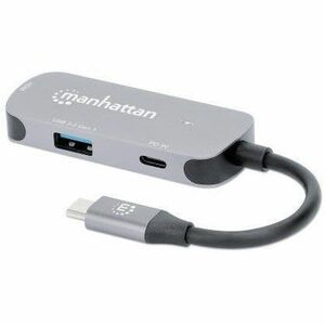 USB-C Dock/Hub, Ports (x3): HDMI, USB-A and USB-C, With Power Delivery (100W) to USB-C Port (Note add USB-C wall charger a