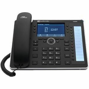 AudioCodes 445HD IP Phone - Corded - Corded - Bluetooth, Wi-Fi - Black - VoIP - 10.9 cm (4.3") LCD - 2 x Network (RJ-45) -