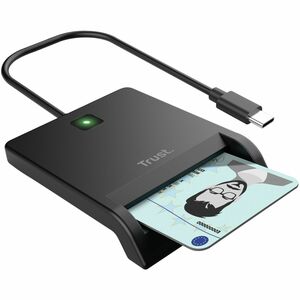 Trust Primo Contact Desktop Smart Card Reader - Black - Desktop - CableUSB 2.0 Type A